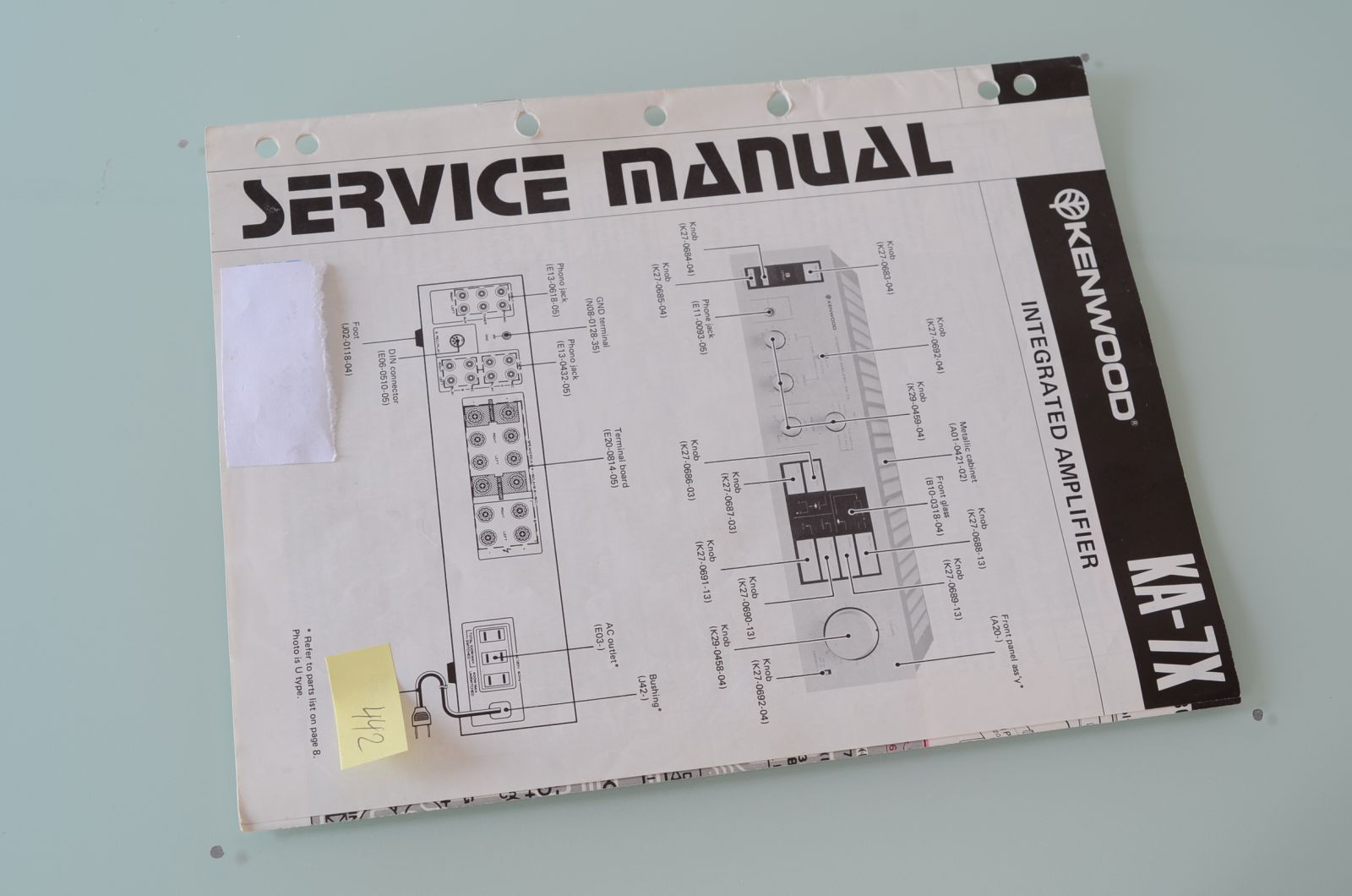 Kenwood KA-7X Service Manual  			