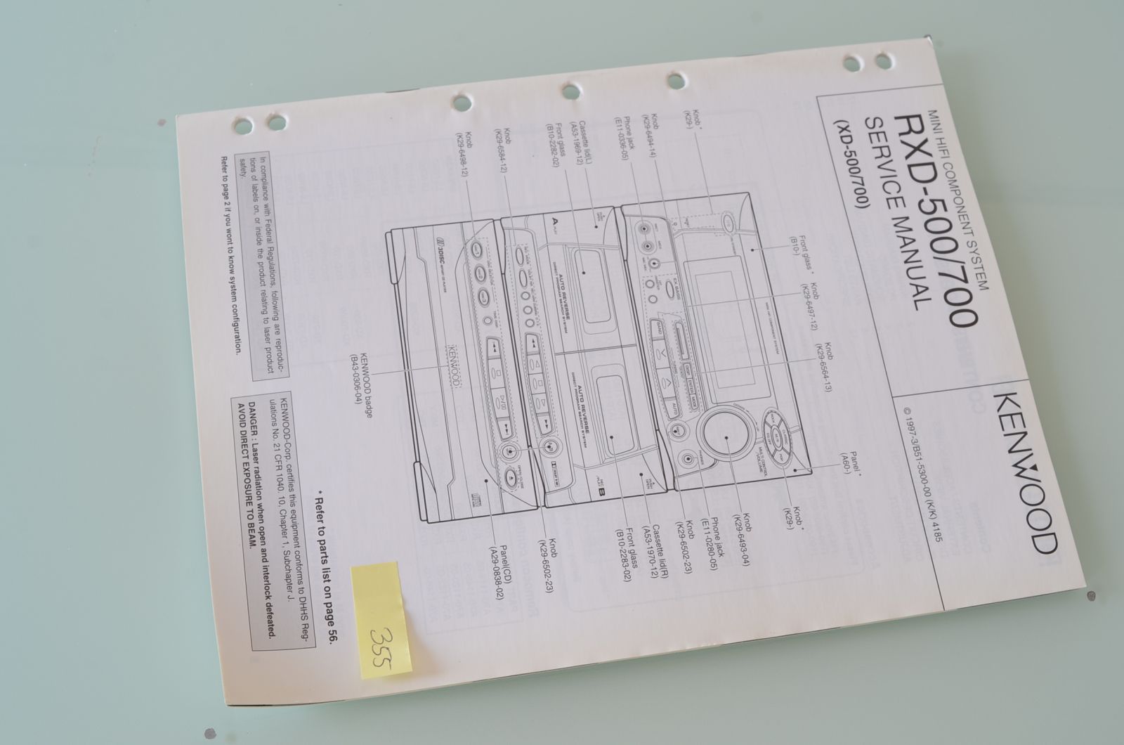 Kenwood RXD-500 RXD-700 Service Manual  			