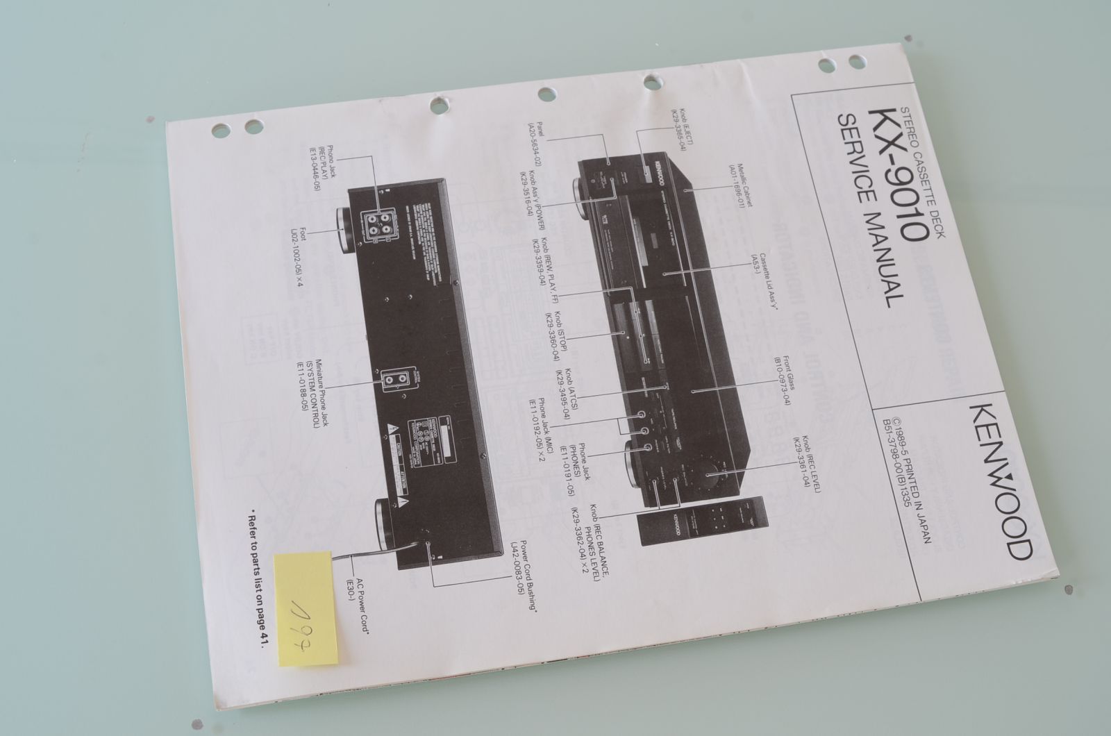 Kenwood KX-9010 Service Manual  			