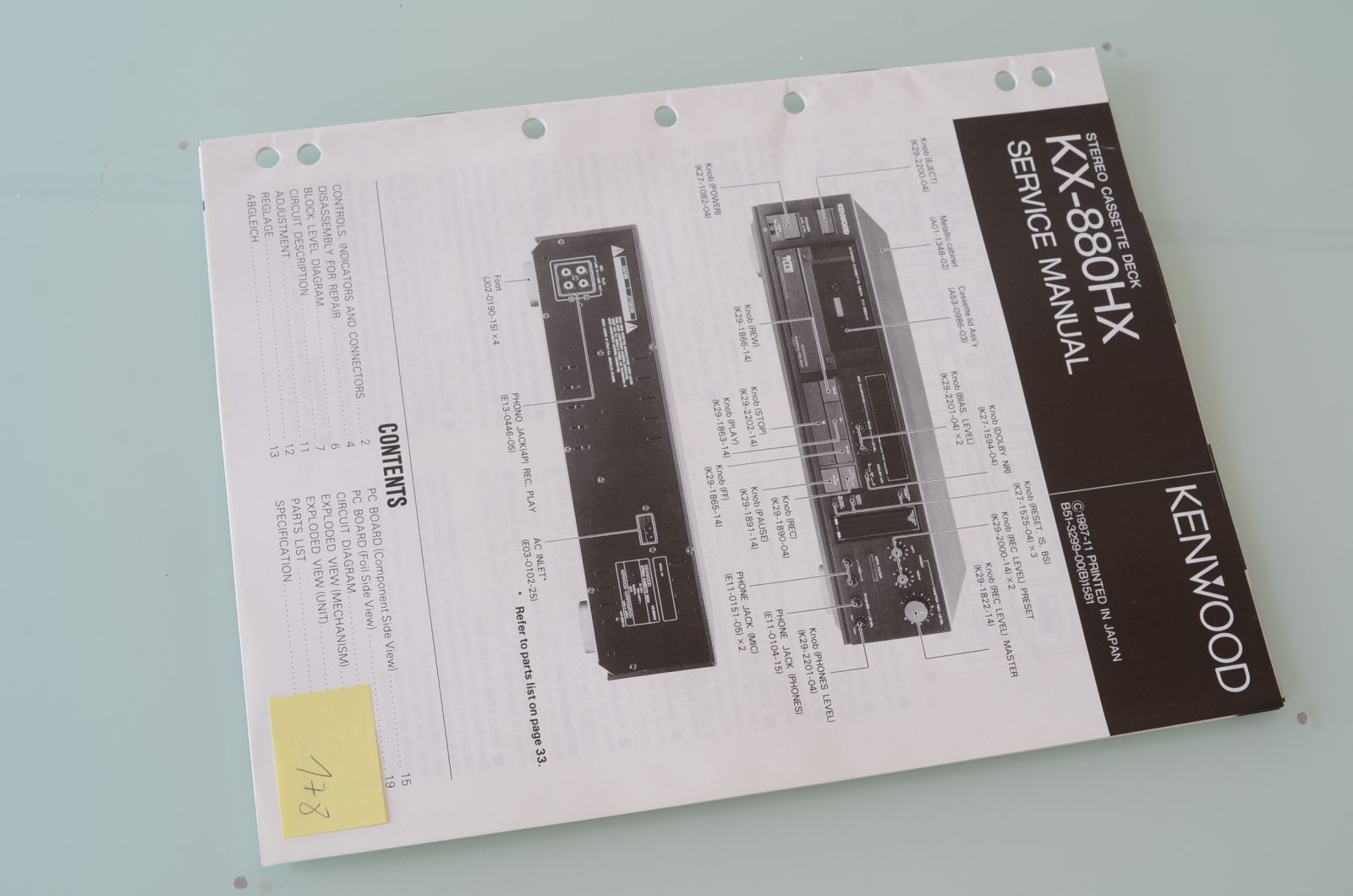 Kenwood KX-880HX Service Manual  			