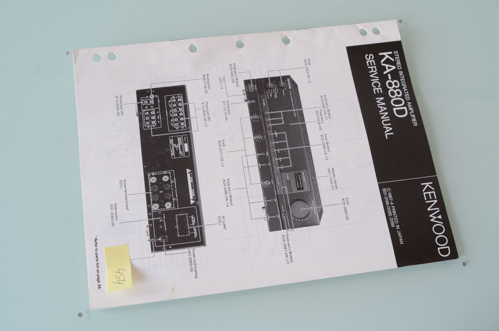 Kenwood KA-880D Service Manual  			