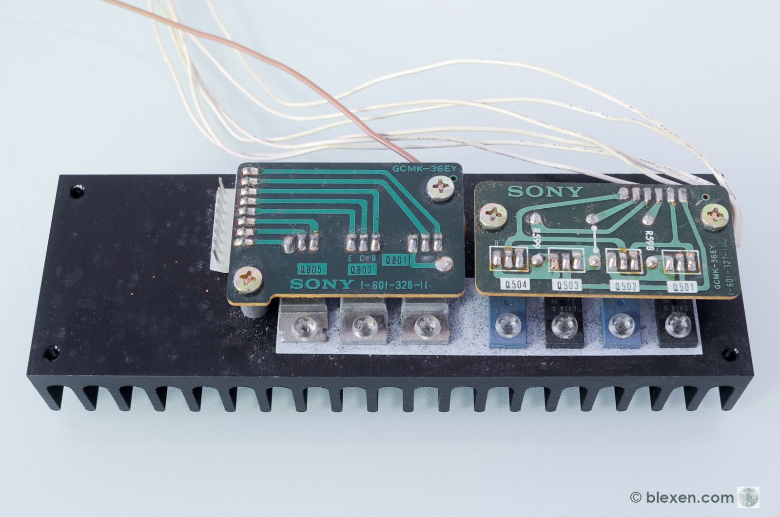 Sony TC-K88 / B Voltage Regulator PCB with Heatsink  			