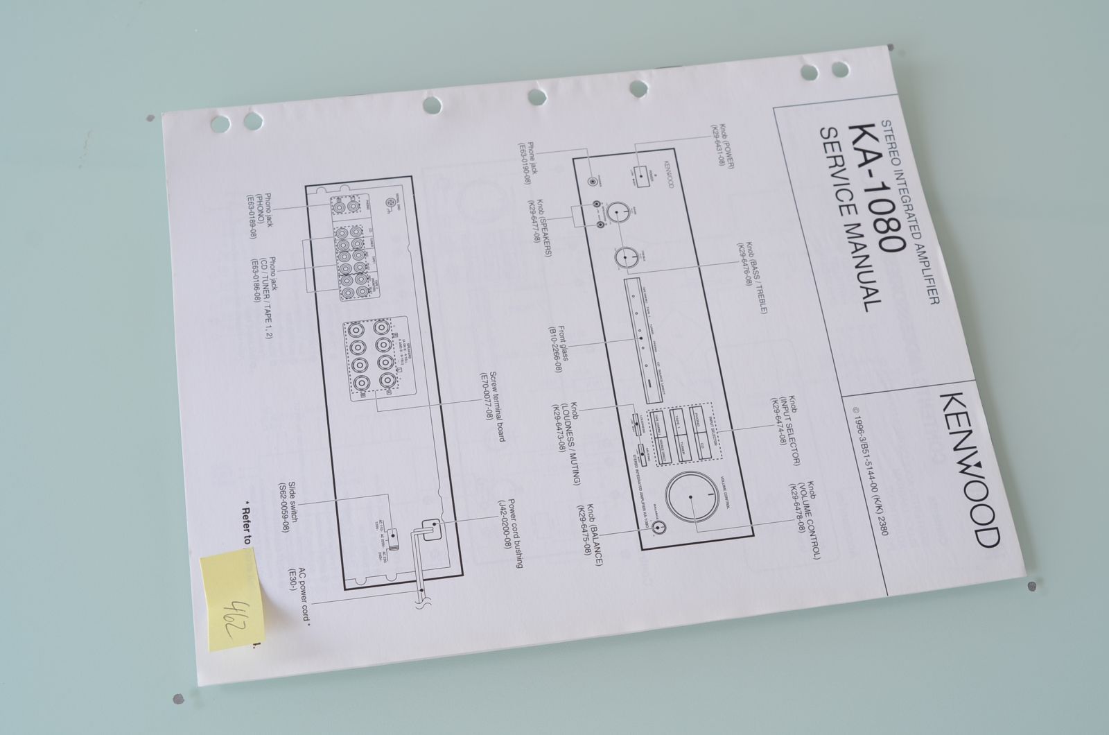 Kenwood KA-1080 Service Manual  			