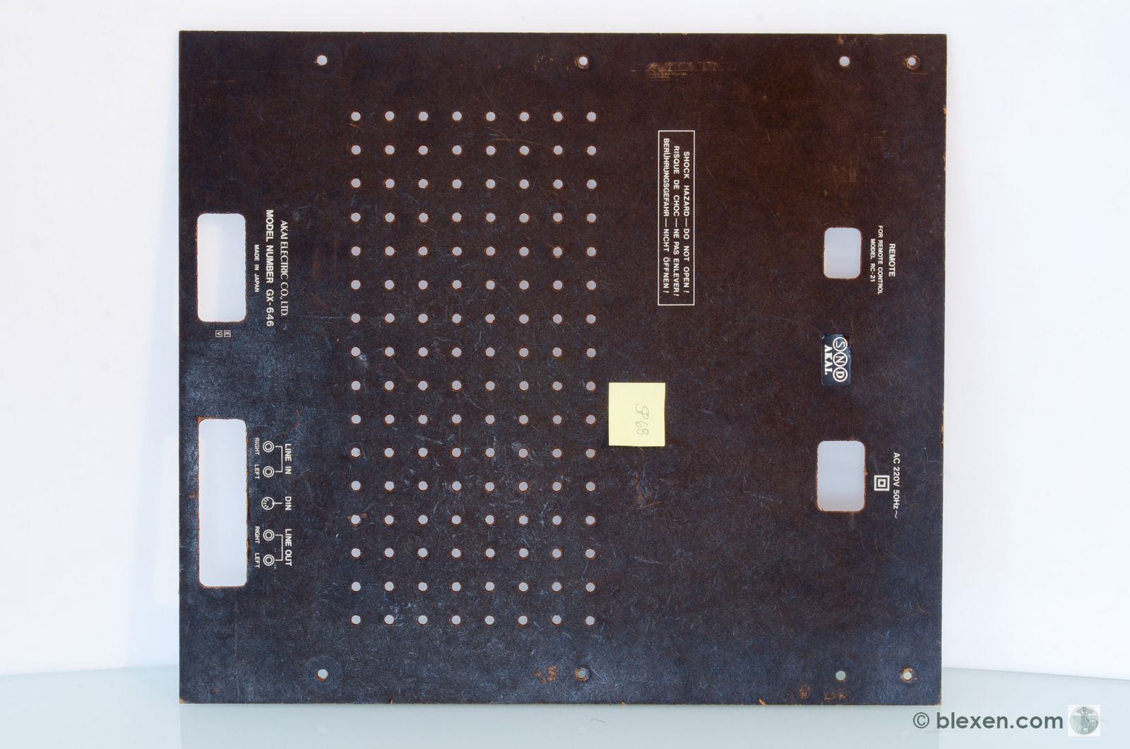 Akai GX-646 Rear Panel  			
