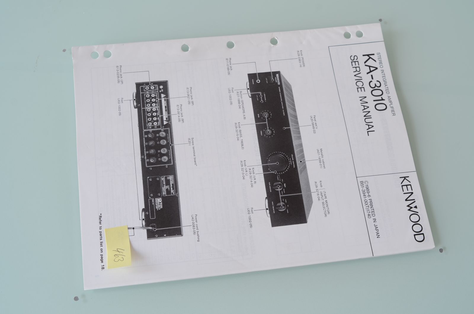 Kenwood KA-3010 Service Manual  			