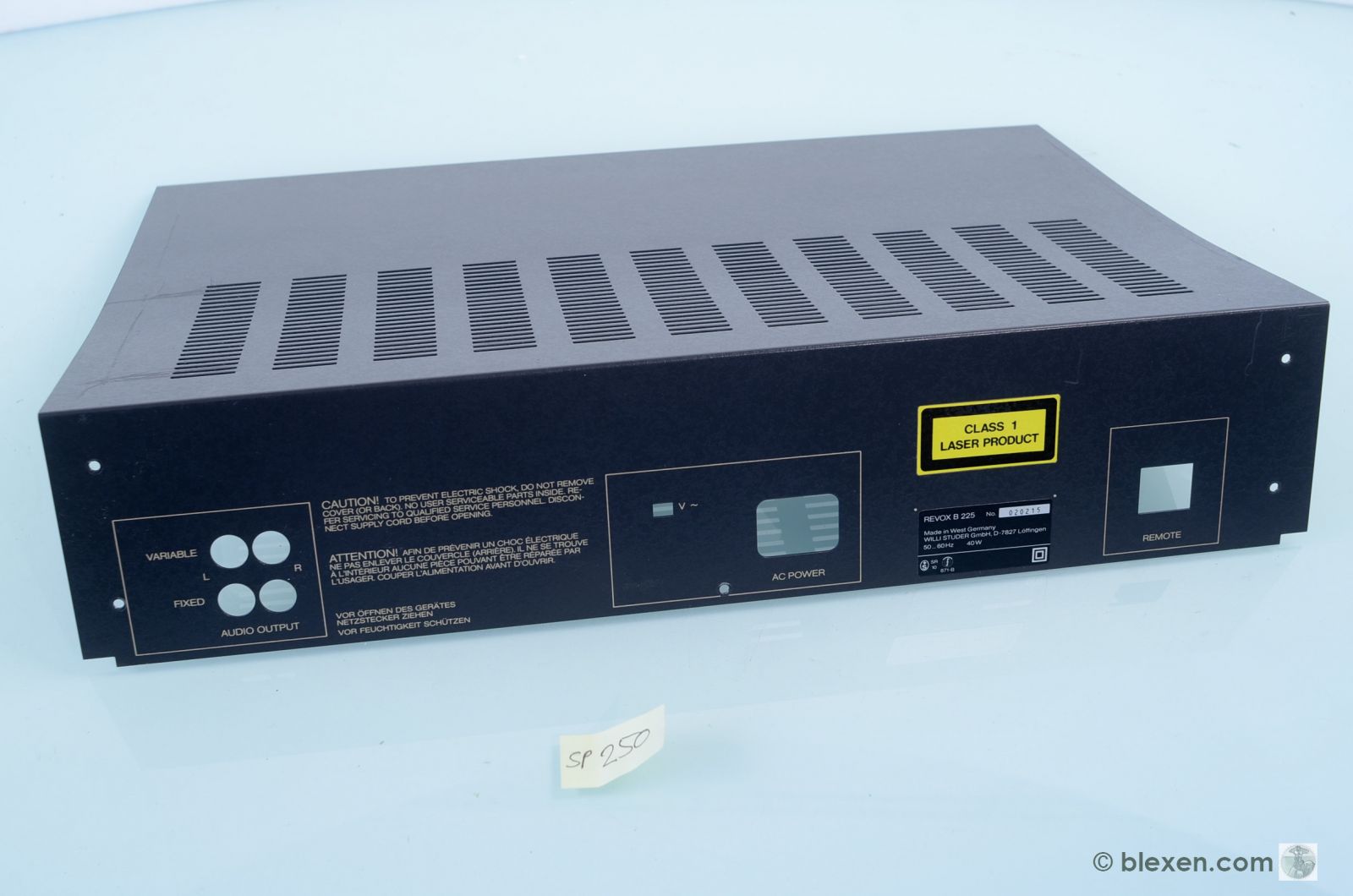 Revox B225 Top Cover  			