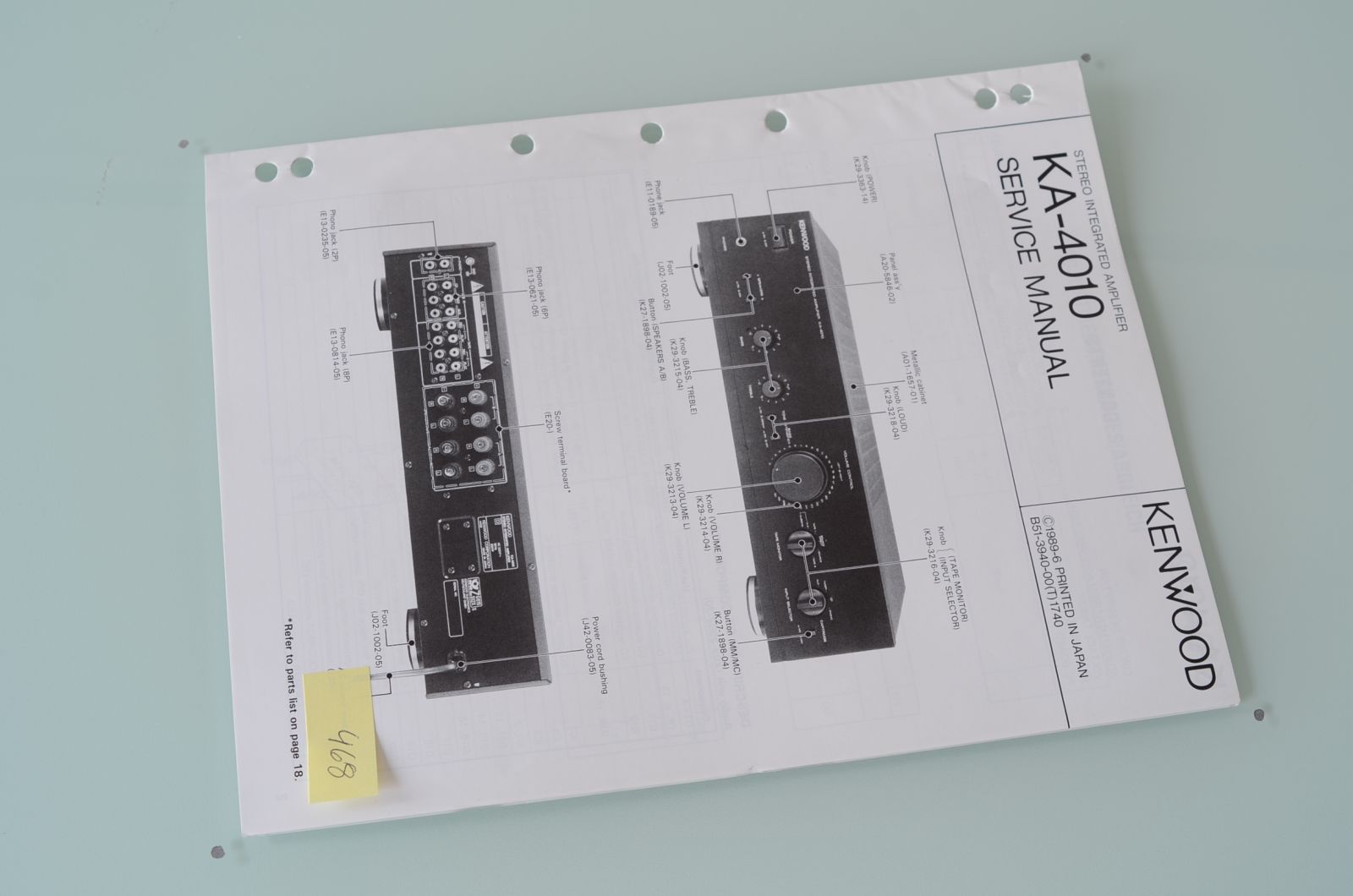 Kenwood KA-4010 Service Manual  			