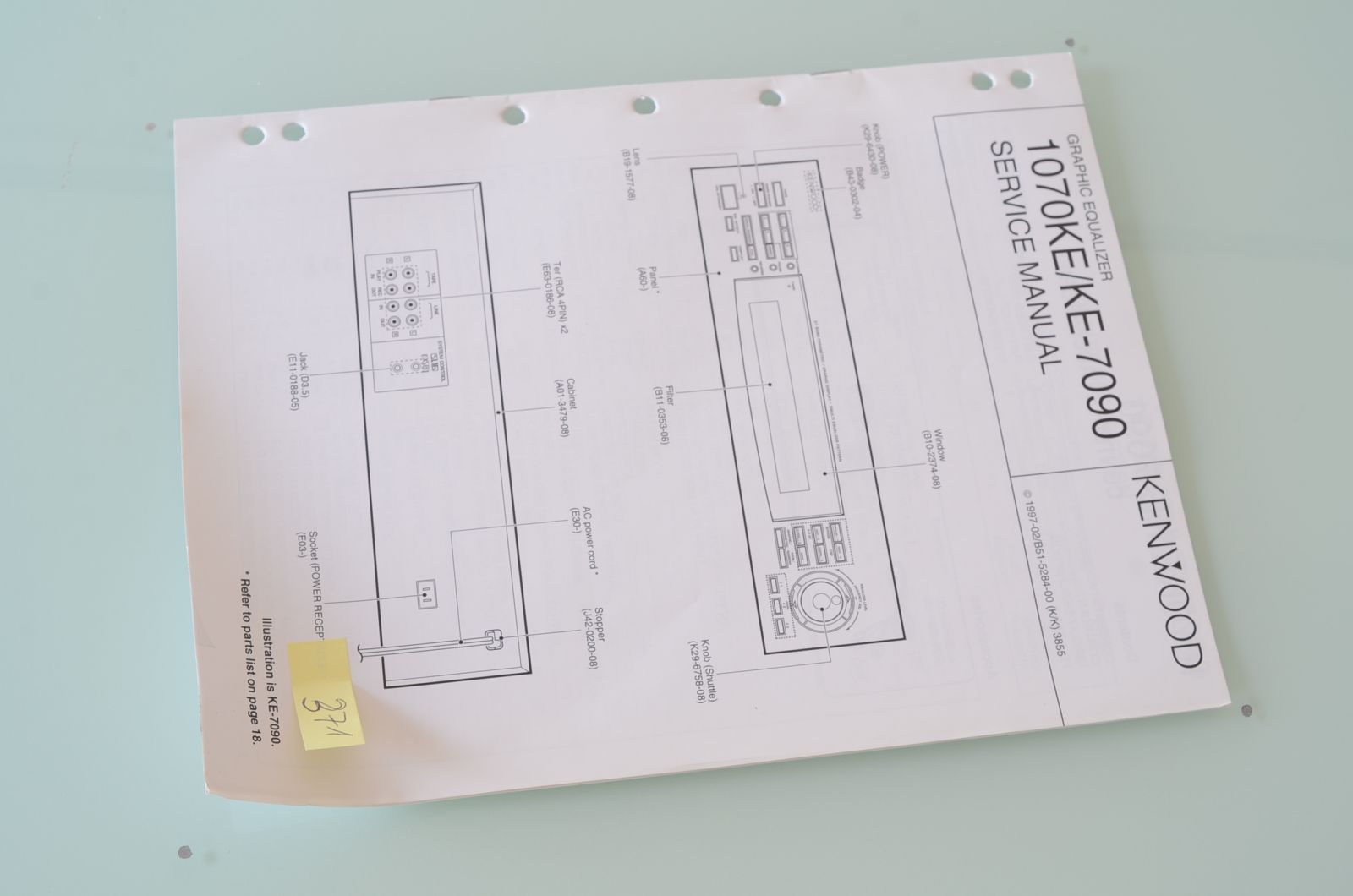 Kenwood KE-1070 / KE-7090 Service Manual  			