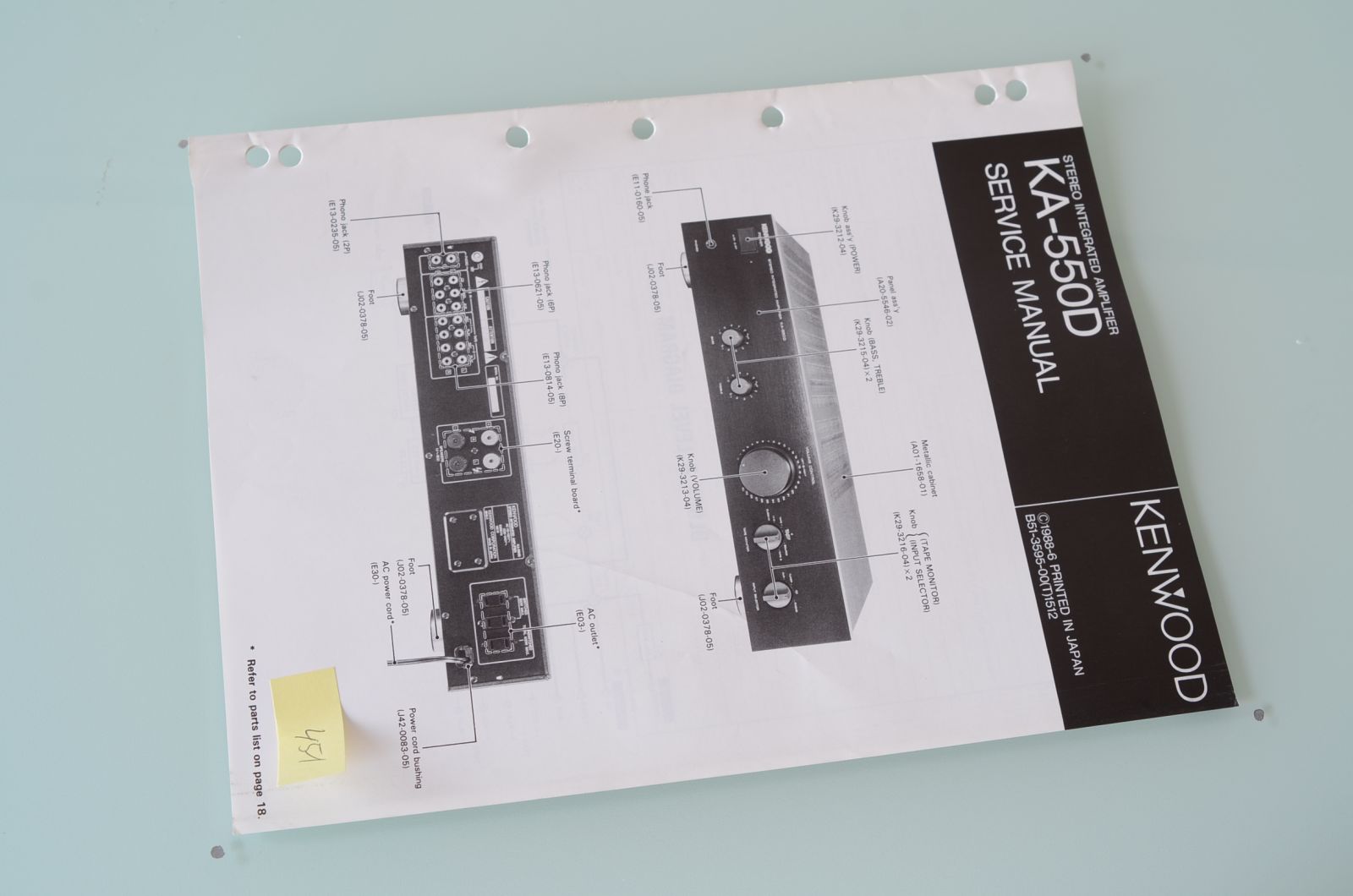 Kenwood KA-550D Service Manual  			