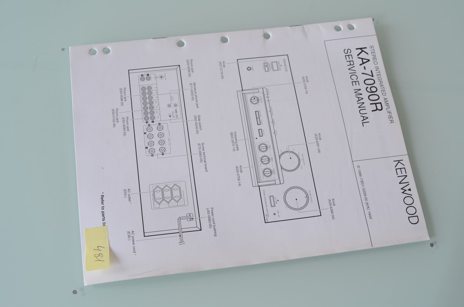 Kenwood KA-7090R Service Manual  			