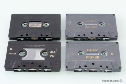 Maxell UD XL-II  / -S C-60/90 Tapes, 1980, car used, in BASF C-BOX, 4 pcs.
