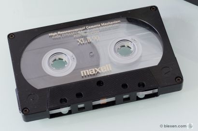 Maxell XL-II C-90 Tapes, 1988, used, excellent in BASF C-BOX