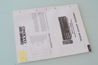 ONKYO A-8780 SERVICE MANUAL